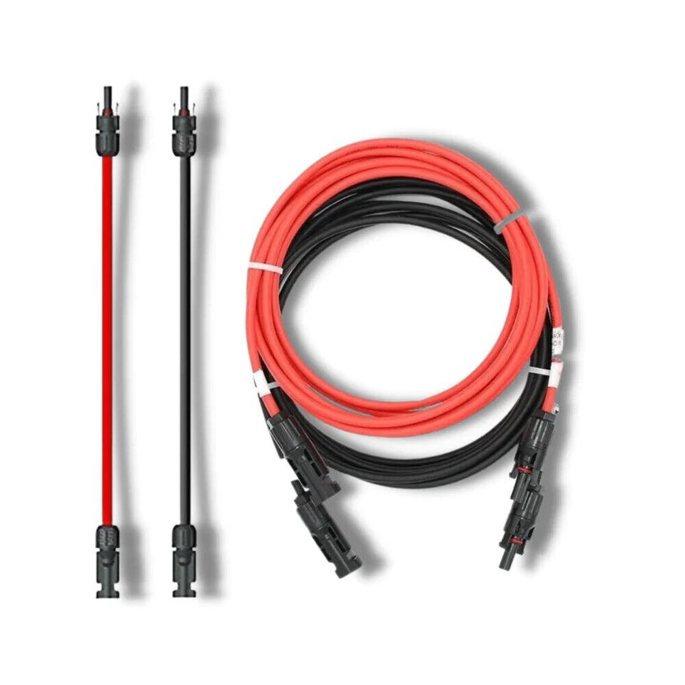 Solarkabel Set 2 x 1 Meter Rot/Schwarz MC4